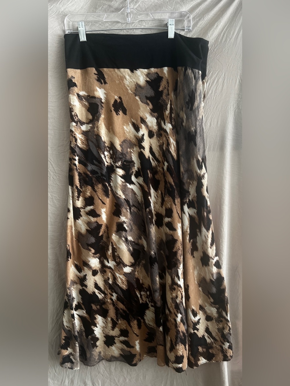 George Animal-Print Maxi Skirt - Brown Black White